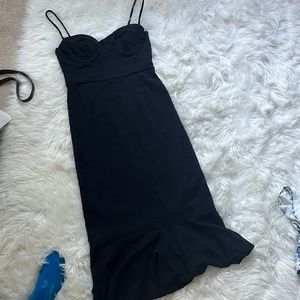 Hutch black midi dress